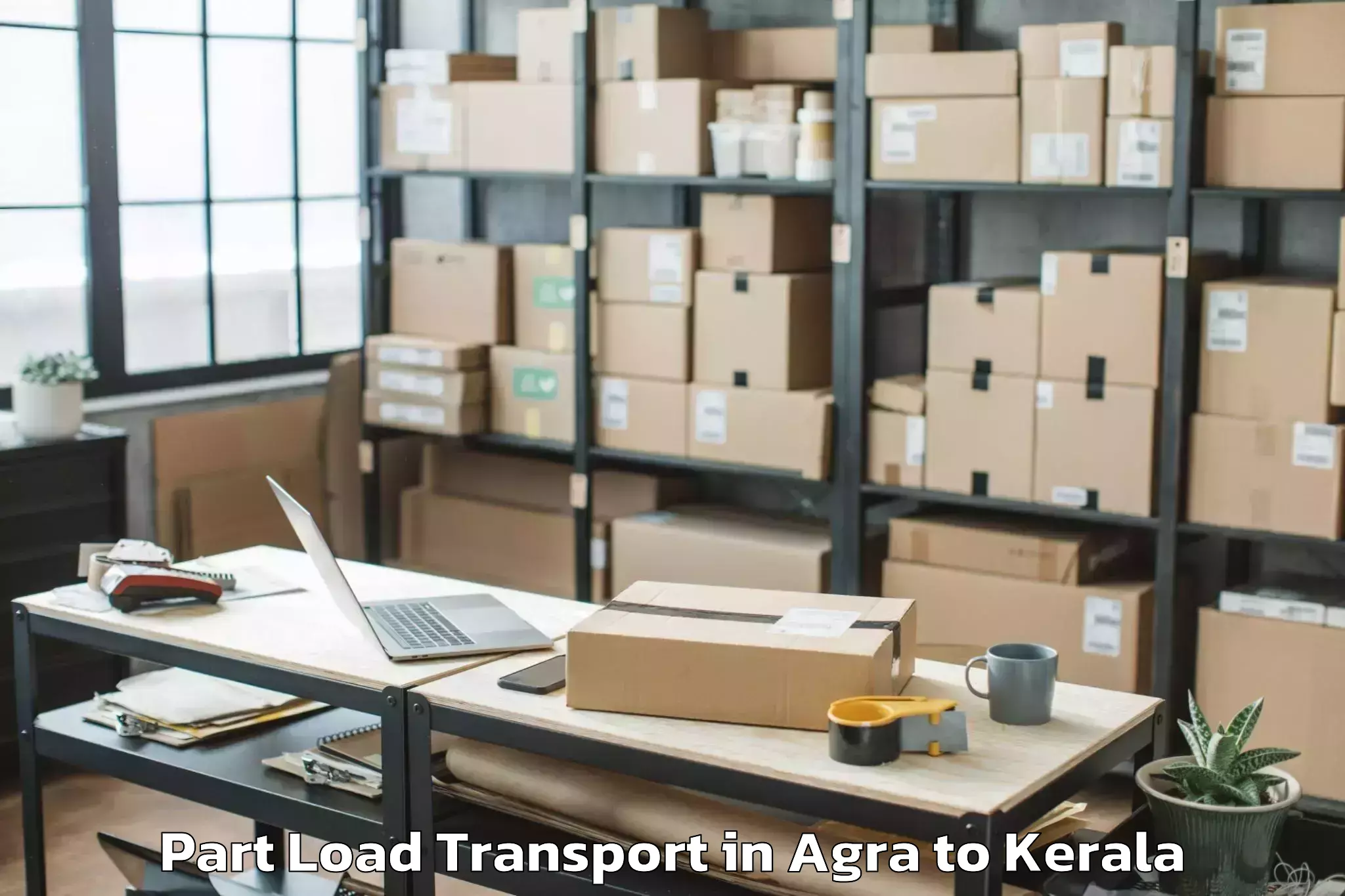 Top Agra to Cochin Part Load Transport Available